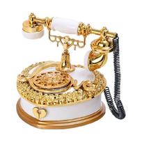 Antique Rotary Dials Phone Music Box With Multiple Songs Nostalgic Landline Telephone Ornament For Display And Play