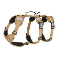 3-Section Detachable Heavy Duty Dog Harness Escape Proof No Pull Adjustable Reflective Durable Pet Harness for Medium Large Dog (Khaki,L) chaki