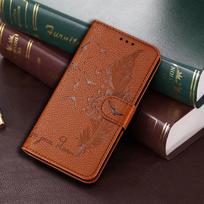 Book Case For Samsung Galaxy M54 M14 M13 M23 M33 M53 M32 M22 M52 M01 M12 M04 M21 M31 M31S M51 M22 Feather Pattern Leather Wallet Samsung M01-1