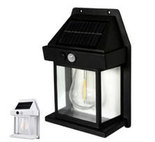 LED lauko šviestuvas su saulės baterija, juodas