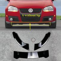 For VW Volkswagen Golf 5 MK5 GTI Jetta MK5 GLI 2003-2009 Car Front Bumper Splitter Lip Diffuser Spoiler Deflector Guard Tuning Type A Gloss Black