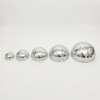 5Pcs Metallic Disco Ball Half Wall Decor Glittery Semicircle Mirror Disco Ball Wall Art Light-refracting Adhesive-backed