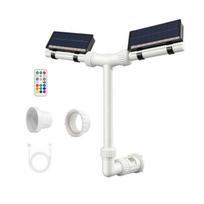 Saulės baseino fontanas Baseino fontanas su daugiaspalviais LED žibintais white