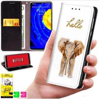 Etui Typu Portfel Do Xiaomi 15T - Pokrowiec Bluemoon Nadruk + Szkło 9H
