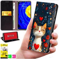 Etui Typu Portfel Do Xiaomi 15T - Pokrowiec Bluemoon Nadruk + Szkło 9H