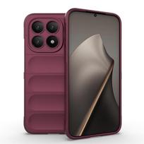 For Xiaomi 15T Case Silicone Liquid Shockproof Case Xiaomi 15T Cover TPU Bumper Rubber Protector Cover Xiaomi 15T Pro Case xiaomi 15T Pro tamsiai violetine spalva