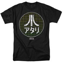 Atari - Japanese Grid -  Unisex Short Sleeve Children's T-shirt - Black 110