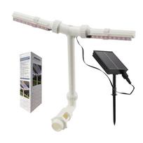 Dual Spray Solar Pool Fountain Auto Light Sensing Pool Sprinkler Fountain with 7-Color Lights Solar for Outdoor Pond