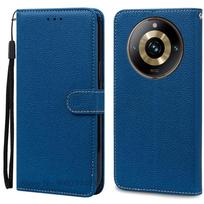 For Realme 11 Pro Plus Case Wallet Flip Leather Case For Realme 11 Pro 5G Case Phone Cover For Realme 11 Pro Plus 5G Cover Funda Realme 11 ProPlus 5G tamsiai mėlyna spalva