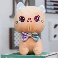 Gaudantis žaislas pliušinis juodas katinas tigro lėlė kūrybingas katės modeliavimas katės animacinis filmas dovana skudurinė lėlė peteliškė katė 23cm weight 0.136kg