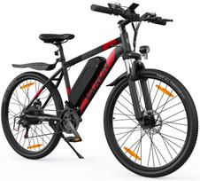 VARUN M27-1 Elektrinis kalnų dviratis 250W 48V13AH 27.5  su 21 greičio pavaromis raudona