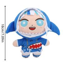 Kawaii Gawr Gura Plush Hololive Friends with U Anime Peripheral Virtual Anchor Gura Trendy Collectible Toy Kid Birthday Gift 18cm