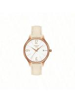 Tissot Master Chrysot Quartz Movement Women's Watch, Rui Watch 38mm, white dial, stainless steel case, leather strap T103.210.36.017.00 balta