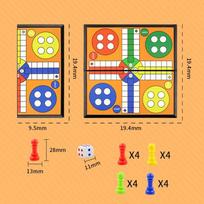 Tarptautinis Ludo stalo žaidimas vaikams: Nešiojamas sulankstomas šachmatų rinkinys, edukacinis žaislas, vakarėlio stalo žaidimas pradinių klasių mokiniams