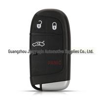 Suderinamas automobilio rakto korpusas Jeep Grand Cherokee, Dodge Challenger, Cowin, Chrysler - 2/3/4/5 mygtukų, plokščias frezavimas black