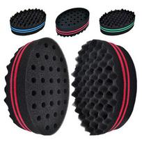 Double Sided Magic Hair Brush Sponge Wave Dreads Locking Curl Coil Afro Barber Tool juoda