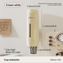 1pc Home Perforation-Free Water Dispenser Cup Extractor, Wall-Mounted Dust-Proof Paper Cup Holder Cream Color Disposable Cup Hol balta