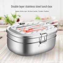Weipengfa Leak-Proof Stainless Steel Bento Lunch Box - Portable Compartment Meal Container for Students & Office Workers Extra Small (Single Layer)
