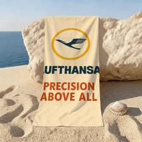 Vokietijos L-lufthansa Vokiškas paplūdimio rankšluostis paplūdimiams, jogos studijoms, sporto salėms, karštosioms versmėms, baseinams ir iškyloms STJ40x70CM