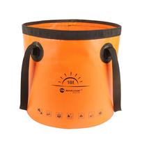 10L Portable Bucket Waterproof Water Storage Bag Multifunction Camping Bucket Bag Lightweight for Travel Fishing Boating oranžinė