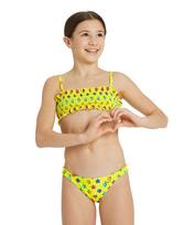 Arena Plaukimo Kostiumai Mergaitės Bikini Bandeau Visas Minkštas Žalias Daugiaspalvis 005220/600 140 (10-11)
