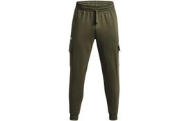 Under Armour Rival Fleece Knitted Sweatpants Men's Green Thickened Cuffed Pants 1382134-390 XXL