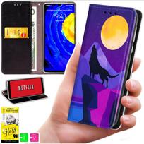 Etui Typu Portfel Do Xiaomi 15T - Pokrowiec Bluemoon Nadruk + Szkło 9H