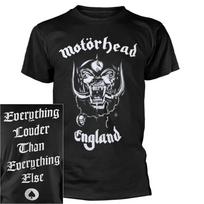 Motorhead Anglija Viskas garsiau Galinis spaudinys Marškinėliai S-XXL Oficialūs grupės marškinėliai M