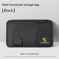 AAY1 1PC Car Sun Visor Multi-function Eyeglasses Clips Card Storage Bag For Porsche Cayenne Panamera Macan 911 718 918 Taycan Boxster