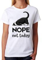 Nope Not Today Ladies Cat T-Shirt XL