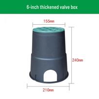 Greenery Sprinkler Solenoid Valve Box for Irrigation - 6, 10, 12, 14 Inch Options 6-inch Valve Box (Black)