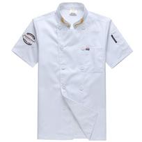 Catering Chef Work Men's Short Sleeved Clothes Hotel Restaurant Canteen Baking Pastry Kitchen Chef Clothes M