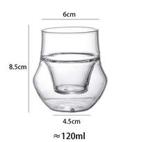 2/4/8 vnt. Dvigubos sienelės stiklinės espreso puodeliai 120/130ML Izoliuoti skaidrūs kavos shots stiklinės Latte arbatos puodeliai Rinkinys Kavos aksesuarai 2pcs white