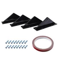 4 vnt. Automobilio modifikavimo spoileris Universalus automobilio galinio buferio lūpa Apsauga nuo susidūrimo Spoileris Anglies pluošto Mini trikampis spoileris 4pcs Set black