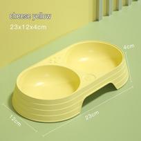 Apsauganti nuo apvirtimo dviguba katės dubenėlė - Plastikinis maisto ir vandens indas New Double Bowl