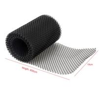 Latako tinklas Plastikinis latako tinklelis, Lapų apsauginis dangtis, 6 mm tinklelio anga, Dydis, 10 spaustukų kabliukų, black