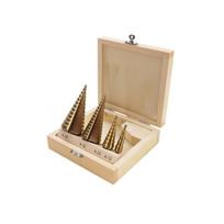 Pakopinis grąžtas, rinkinys AWTools AW41000, metalas, hss, cilindrinis, 4-32 mm x 10 cm