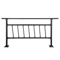 Outdoor Stair Railing, Fits for 1-4 Steps Transitional Wrought Iron Handrail, Adjustable Exterior Stair Railing, Handrails for Concrete Steps with