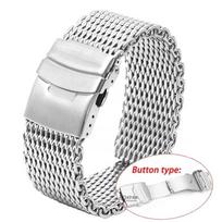 Stainless Steel Bracelet for Seiko Shark Mesh Luxury Milanese Watchband for Casio 18 20 22 24mm Universal Strap for Omega Belt 18mm&XXS (length 14cm)