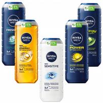 NIVEA MEN vyriškas dušo želė rinkinys 3in1 – kūnui ir plaukams 500ml x 5