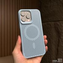 Heat Dissipation Magnetic Case For Xiaomi 17 Case Honeycomb Vent Hole Wireless Charge Cover For Xiaomi Mi 17 Shell Shockproof Xiaomi 17 šviesiai mėlyna spalva