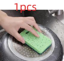 Natural Wood Pulp Cotton Sponge Wipe Re-Washable Sponge Household Cleaning Pad Kitchen Cleaning Gadgets Descaling Cleaning Rub