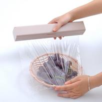Stainless Steel Cling Film Cutter & Storage Box smėlis