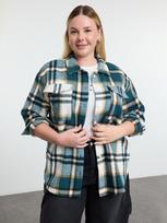TRENDYOL PLUS SIZE Moteriški kasdieniai marškiniai