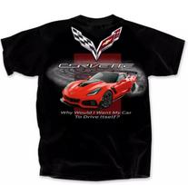 26 Corvette Kodėl noriu, kad mano automobilis važiuotų pats? Juodi unisex marškinėliai C7 ZRI unisex marškinėliai S įvairiaspalvis