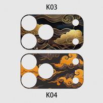 Laimingų palankių debesų spaudinio minkštas kameros popierinis lipdukas plėvelė, skirta iPhone 17 Pro Max/ 17 Pro/17 Air/ Kameros plėvelei/ Anti-scratch kameros apsaugai iPhone 17 Pro
