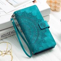 Leather Flip Case For For Samsung Galaxy S26 S25 S23 S24 Ultra S22 S21 Plus S20 FE S10 + Note 20  Card Wallet Embossing Phone Bag Case Strap&Galaxy S26 Plus