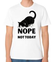 Nope Not Today Funny Cat Graphic Unisex T-Shirt Cute Sarcastic Tee S