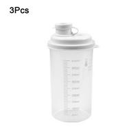 3Pcs Plastic 450ml Sub-bottling Bottle Sealed Heatable Juice Coffee Cup Transparent with Scale Detergent Powder Tank Travel