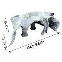 Pleco Cave For Fish Shrimp Reptile Shelter Hiding Houses 3D-printed design Aqaurium Fish Tank Landscaping Decor Ornaments S pilka spalva